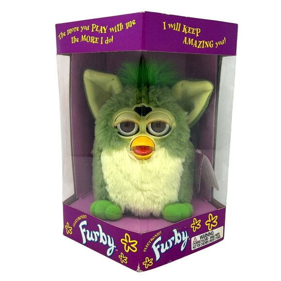 1998 Furby Frog Green White Blue Eyes 70-800 Gen 3 Collector Condition SEALED! - Picture 1 of 8